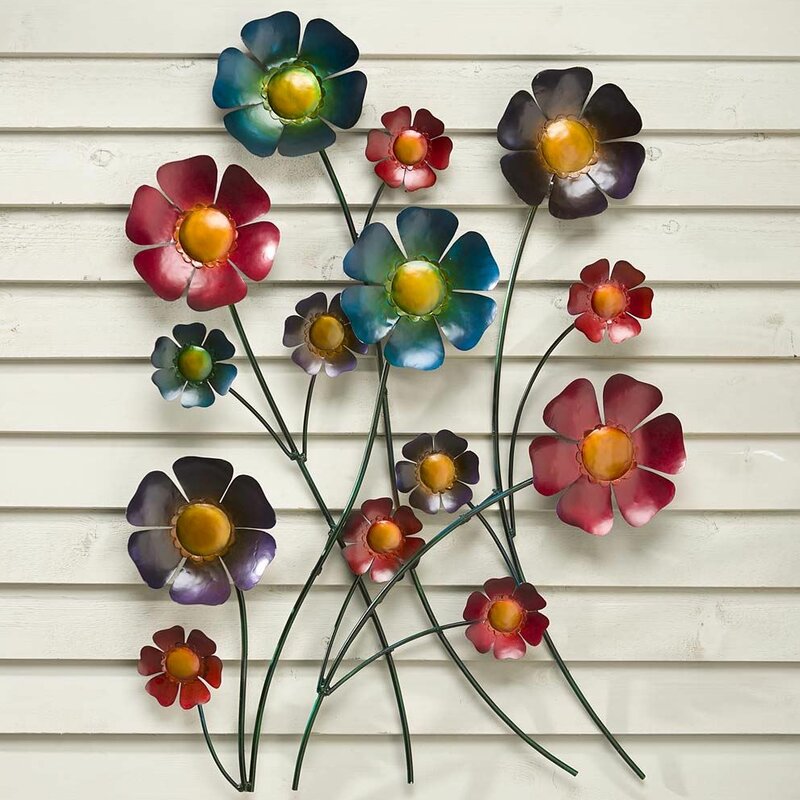 Plow & Hearth Metal Flower Wall Decor Wayfair